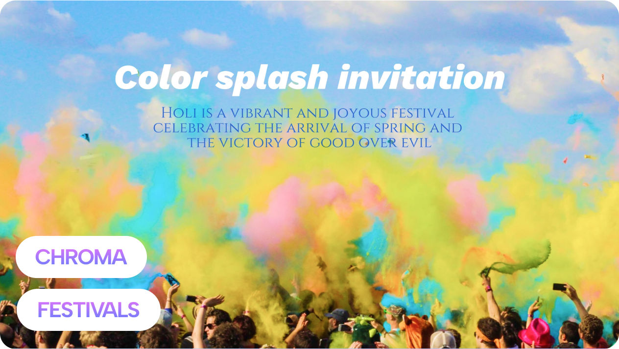 Create color splash invitations